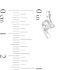 Thumbnail Image 3 of 1/20 CT. T.W. Diamond Solitaire Ribbon Drop Earrings in 14K White Gold