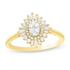 Thumbnail Image 1 of 1/2 CT. T.W. Composite Diamond Double Starburst Frame Engagement Ring in 10K Gold