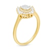 Thumbnail Image 2 of 1/2 CT. T.W. Composite Diamond Double Starburst Frame Engagement Ring in 10K Gold