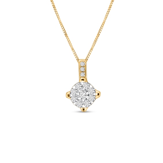 1/6 CT. T.w. Diamond Frame Pendant in 10K Gold