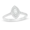 Thumbnail Image 1 of 1/2 CT. T.W. Marquise Diamond Double Frame Engagement Ring in 10K White Gold
