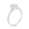 1/2 CT. T.W. Oval Diamond Double Frame Engagement Ring in 10K White Gold