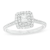 Thumbnail Image 1 of 1/2 CT. T.W. Princess-Cut Diamond Double Frame Engagement Ring in 10K White Gold