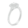 Thumbnail Image 3 of 1/2 CT. T.W. Princess-Cut Diamond Double Frame Engagement Ring in 10K White Gold