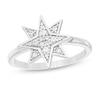 Thumbnail Image 1 of 1/8 CT. T.W. Diamond Eight-Point Star Ring in Sterling Silver