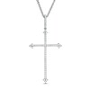 Thumbnail Image 1 of 1/3 CT. T.W. Diamond Cross Pendant in 10K White Gold