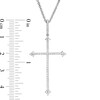 Thumbnail Image 2 of 1/3 CT. T.W. Diamond Cross Pendant in 10K White Gold