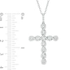 Thumbnail Image 3 of 1/2 CT. T.W. Diamond Helix Cross Pendant in 10K White Gold