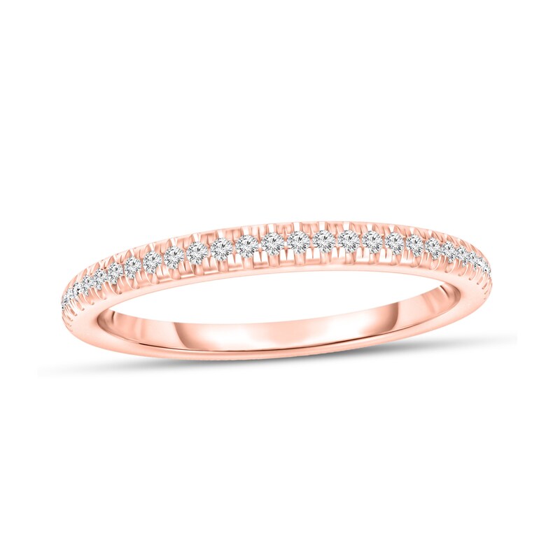 Main Image 1 of 1/6 CT. T.W. Diamond Anniversary Band in 10K Rose Gold