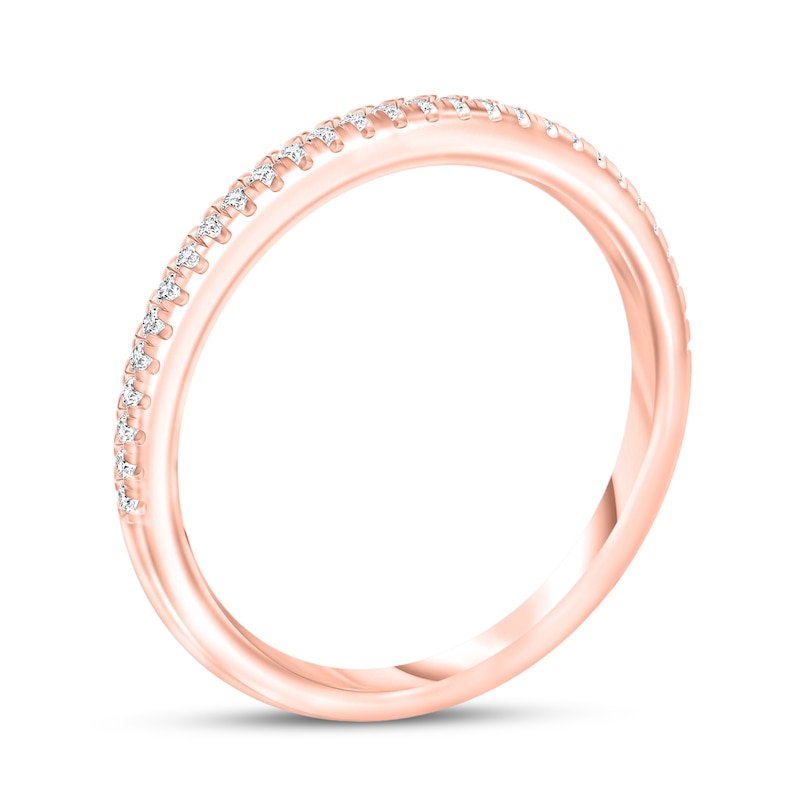 Main Image 3 of 1/6 CT. T.W. Diamond Anniversary Band in 10K Rose Gold