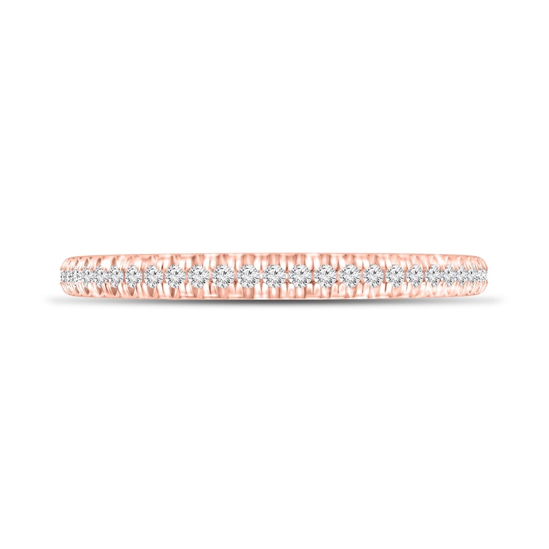 Main Image 4 of 1/6 CT. T.W. Diamond Anniversary Band in 10K Rose Gold