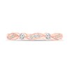 1/8 CT. T.W. Diamond Wave Vintage-Style Anniversary Band in 10K Rose Gold