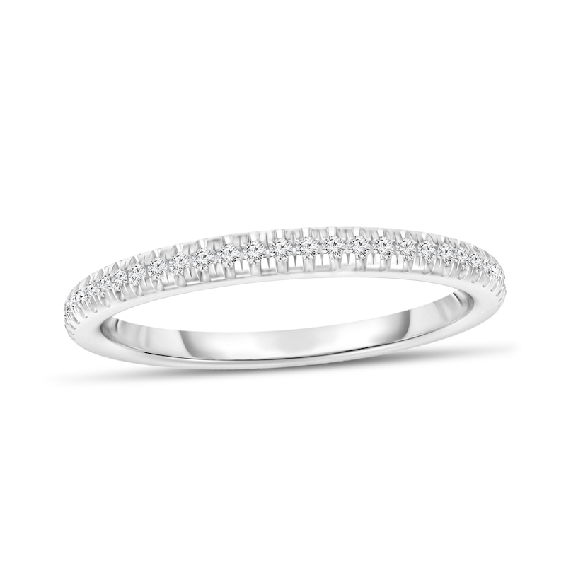 Main Image 1 of 1/6 CT. T.W. Diamond Anniversary Band in 10K White Gold