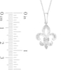 Thumbnail Image 1 of 1/10 CT. T.W. Diamond Fleur-de-Lis Pendant in Sterling Silver