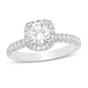Thumbnail Image 1 of 1-3/8 CT. T.W. Diamond Cushion Frame Engagement Ring in 14K White Gold