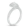 Thumbnail Image 2 of 1-1/3 CT. T.W. Certified Pear-Shaped Diamond Frame Engagement Ring in 14K White Gold (I/SI2)