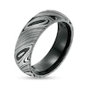 Thumbnail Image 3 of Triton 7.0mm Comfort Fit Two-Tone Damascus Stainless Steel Wedding Band in Tungsten