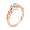 Thumbnail Image 2 of Cherished Promise Collection™ 1/8 CT. T.W. Diamond Heart Frame Promise Ring in 10K Rose Gold