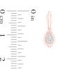 Thumbnail Image 3 of 1/8 CT. T.W. Composite Diamond Pear-Shaped Frame Drop Earrings in 10K Rose Gold