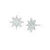 Thumbnail Image 1 of 1/6 CT. T.W. Diamond Eight-Point Star Stud Earrings in Sterling Silver