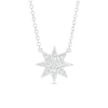 Thumbnail Image 1 of 1/8 CT. T.W. Diamond Eight-Point Star Necklace in Sterling Silver