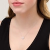 Thumbnail Image 2 of 1/8 CT. T.W. Diamond Eight-Point Star Necklace in Sterling Silver