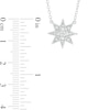 Thumbnail Image 3 of 1/8 CT. T.W. Diamond Eight-Point Star Necklace in Sterling Silver