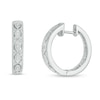 Thumbnail Image 1 of Diamond Accent Vintage-Style Hoop Earrings in Sterling Silver