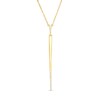 Thumbnail Image 1 of 1/8 CT. T.W. Diamond Stick "Y" Necklace in 10K Gold