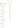 Thumbnail Image 3 of 1/8 CT. T.W. Diamond Stick "Y" Necklace in 10K Gold