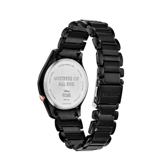 Ladies' Citizen Eco-DriveÂ® Villains Maleficent Diamond Accent Black IP Watch with Black Dial (Model: Em0595-51W)