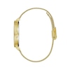 Thumbnail Image 2 of Ladies' Caravelle by Bulova Crystal Accent Gold-Tone Mesh Watch with Black Dial (Model: 44L256)