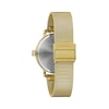 Thumbnail Image 2 of Ladies' Caravelle by Bulova Crystal Accent Gold-Tone Mesh Watch with Black Dial (Model: 44L256)