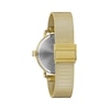 Thumbnail Image 3 of Ladies' Caravelle by Bulova Crystal Accent Gold-Tone Mesh Watch with Black Dial (Model: 44L256)