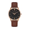 Thumbnail Image 0 of Men's Caravelle by Bulova Rose-Tone Strap Watch with Black Dial (Model: 44A115)