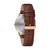 Thumbnail Image 2 of Men's Caravelle by Bulova Rose-Tone Strap Watch with Black Dial (Model: 44A115)