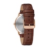 Thumbnail Image 3 of Men's Caravelle by Bulova Rose-Tone Strap Watch with Black Dial (Model: 44A115)