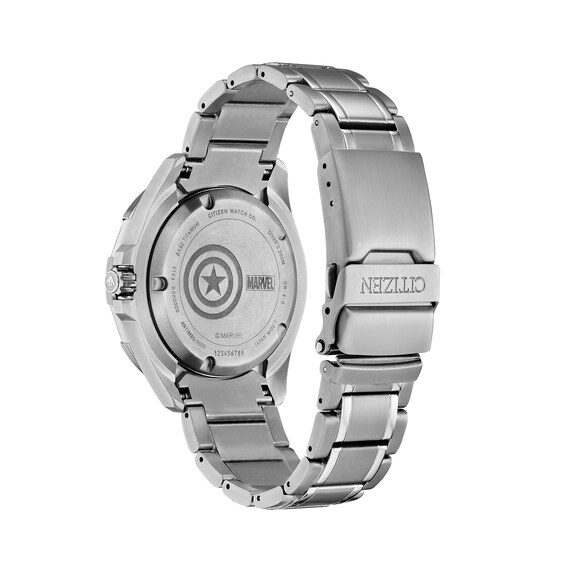 Men's Citizen Eco-Drive® Captain America Promaster Special Edition Super Titanium™ Watch (Model: Bn0208-54W)