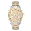 Thumbnail Image 1 of Men's JBW Jet Setter 2-1/3 CT. T.W. Diamond 18K Gold Plate Two-Tone Watch with Gold-Tone Dial (Model: JB-6213-E)