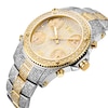 Thumbnail Image 1 of Men's JBW Jet Setter 2-1/3 CT. T.W. Diamond 18K Gold Plate Two-Tone Watch with Gold-Tone Dial (Model: JB-6213-E)