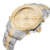 Thumbnail Image 2 of Men's JBW Jet Setter 2-1/3 CT. T.W. Diamond 18K Gold Plate Two-Tone Watch with Gold-Tone Dial (Model: JB-6213-E)