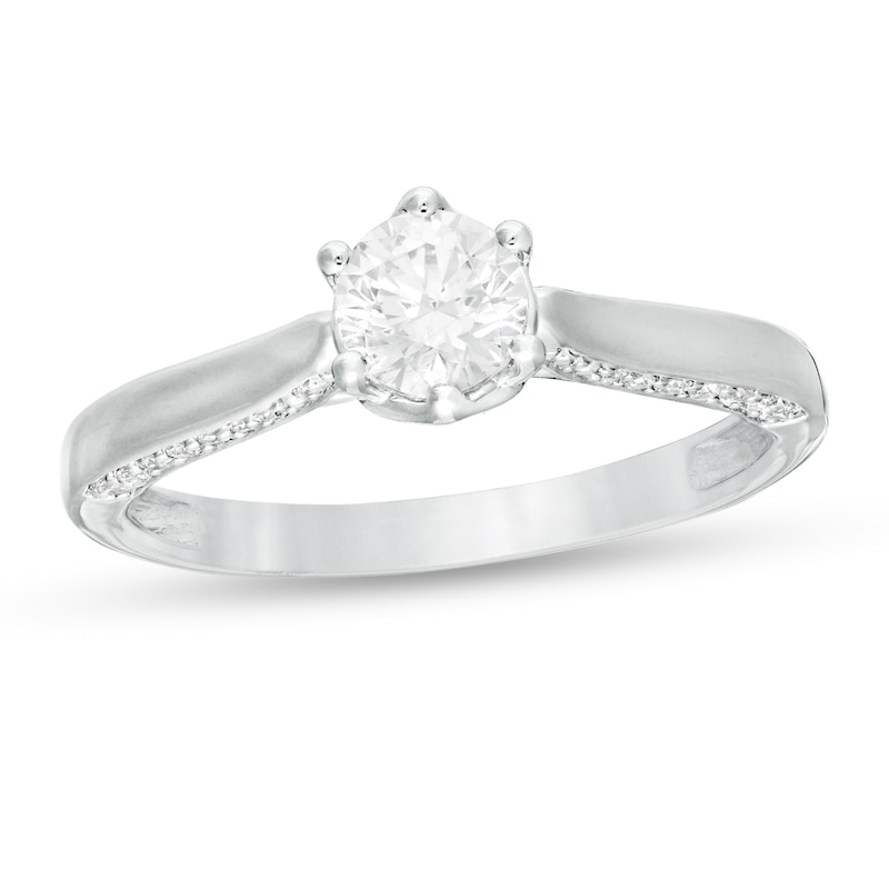 3/4 CT. T.W. Diamond Engagement Ring in 14K White Gold (I/I2)