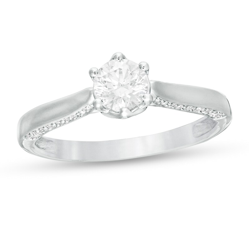 Main Image 1 of 3/4 CT. T.W. Diamond Engagement Ring in 14K White Gold (I/I2)