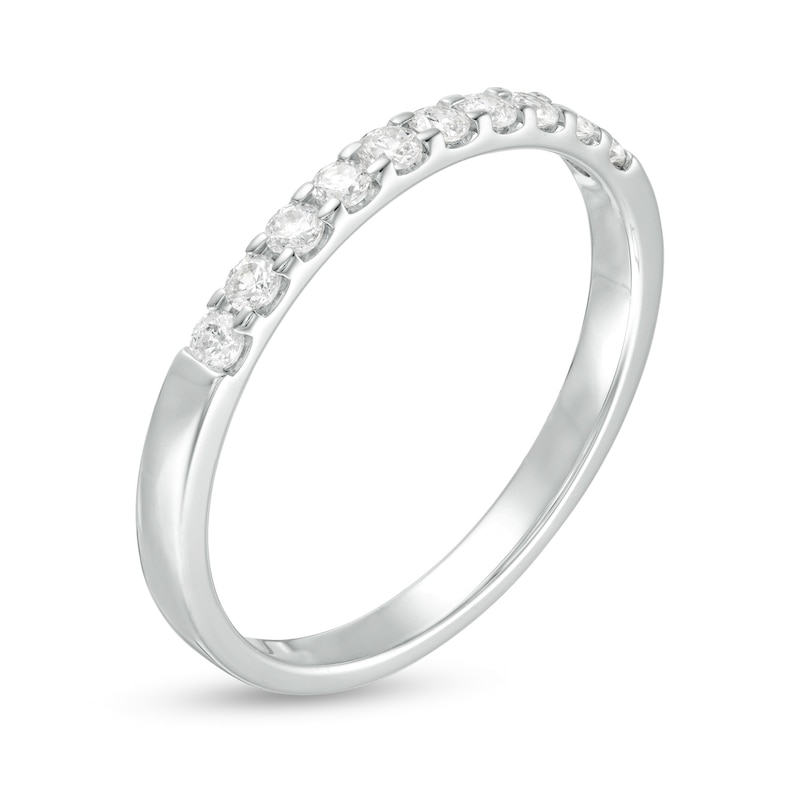 Main Image 3 of 1/4 CT. T.W. Certified Diamond Ten Stone Band in 18K White Gold (I/VS2)