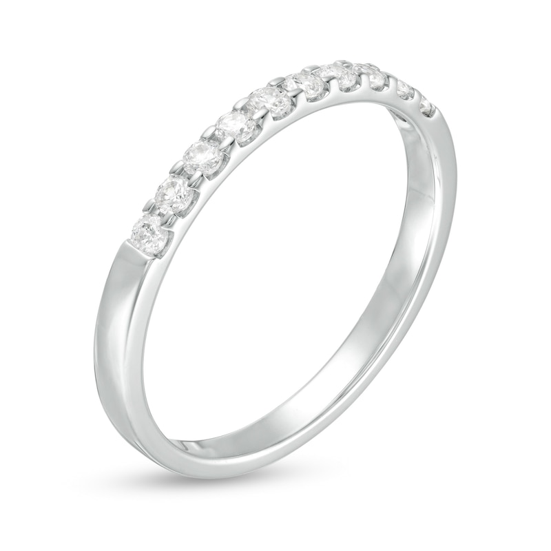 1/4 CT. T.W. Certified Diamond Ten Stone Band in 18K White Gold (I/VS2)