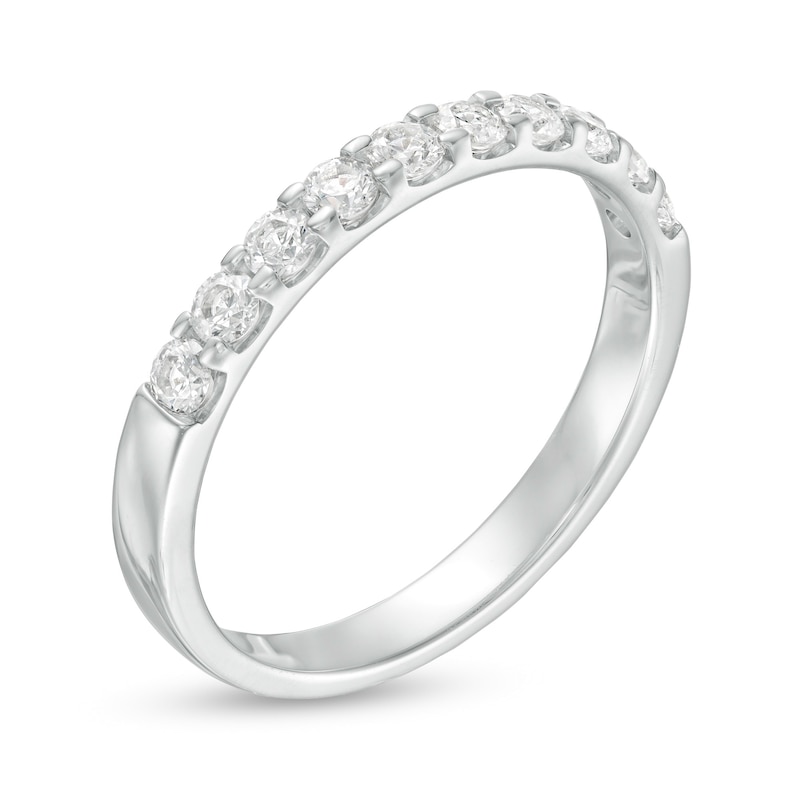 1/2 CT. T.W. Certified Diamond Band in 18K White Gold (I/VS2)