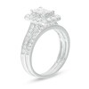 1 CT. T.W. Princess-Cut Composite Diamond Rectangular Frame Split Shank Bridal Set in 10K White Gold