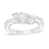 Thumbnail Image 0 of 1/2 CT. T.W. Diamond Past Present Future® Bypass Ring in 10K White Gold