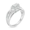 Thumbnail Image 3 of 1/2 CT. T.W. Diamond Past Present Future® Frame Split Shank Bypass Ring in 10K White Gold