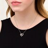 Thumbnail Image 2 of 1/5 CT. T.W. Diamond Triple Swirl Heart Pendant in Sterling Silver and 10K Rose Gold